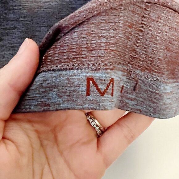 Lululemon Metal Vent Tech Polo Shirt 2.0 Size M Date Brown / Blue Nile - Picture 9 of 9